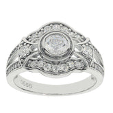 Sterling Silver Semi Mount Ring Setting Round RD 5x5mm Bezel Split Shank - Syzjewelry